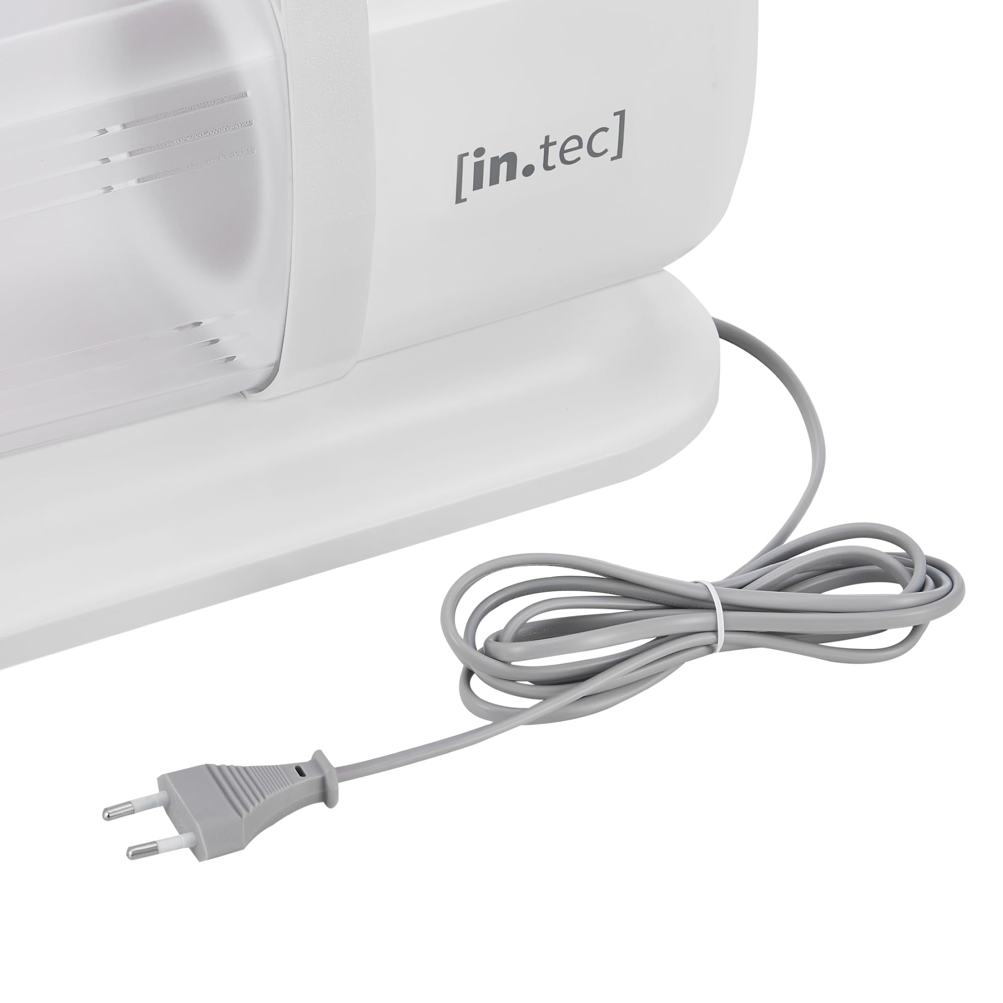 in.tec Kit Toelettatura 5 in 1 per Animali Domestici Tosatrice Elettrica e Aspirapolvere con Contenitore Rimovibile Trimmer Cani Gatti Asciugapeli - Bianco