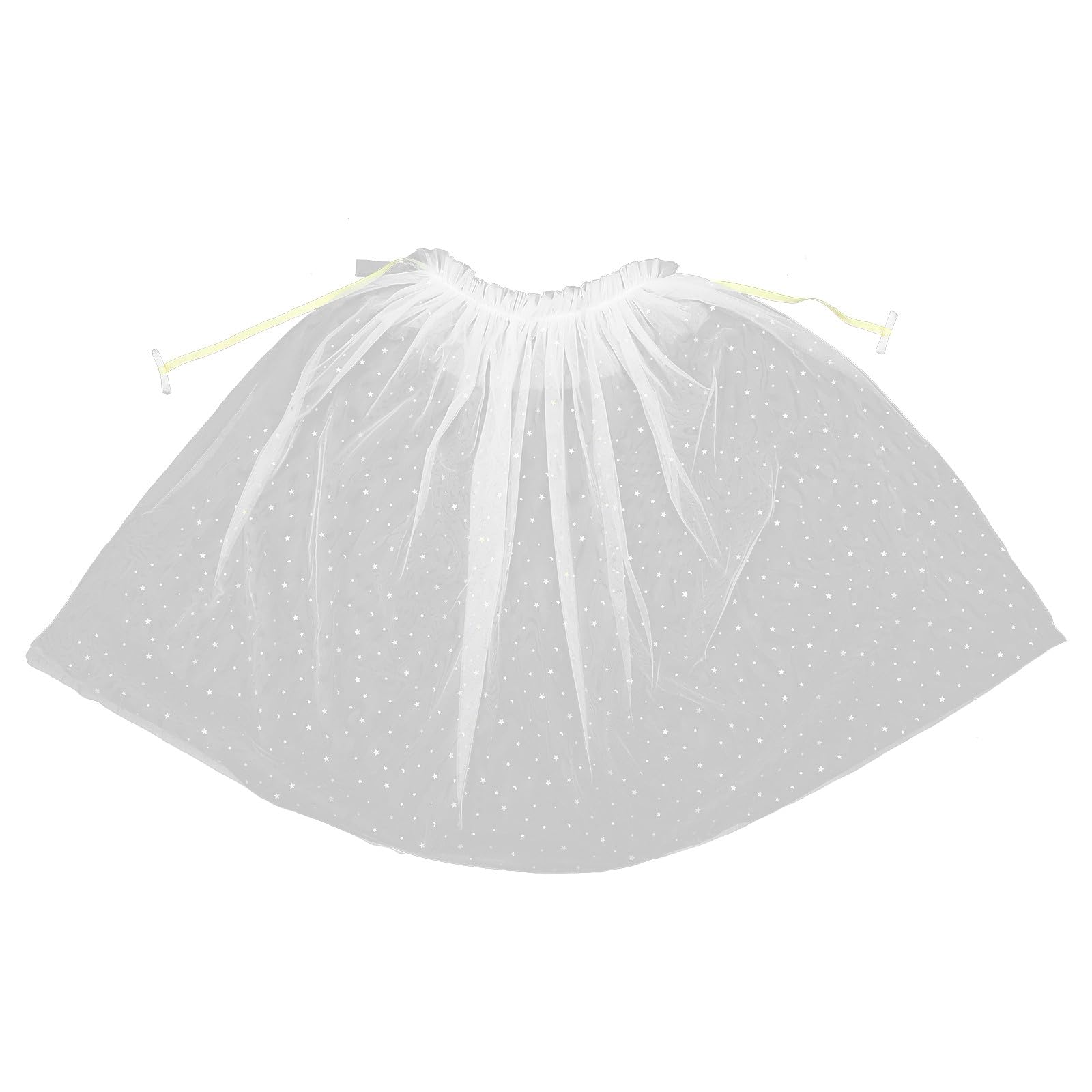 Capa de Color Blanco para Disfraz de Cosplay de Niña Material de Poliéster y Algodón, Transpirable y Fácil de Quitar para Fiestas de Disfraces y Cumpleaños