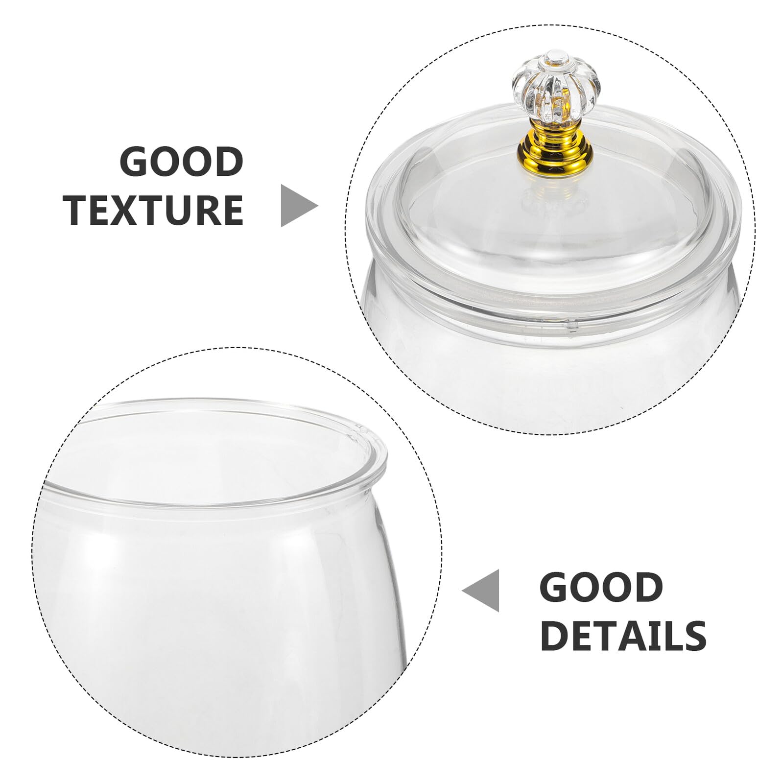 IMIKEYA Barattoli Trasparenti con Coperchio Ermetico da 1,2l Set di 2 in Plastica Contenitori per Caramelle e Snack per Buffet e Viaggi
