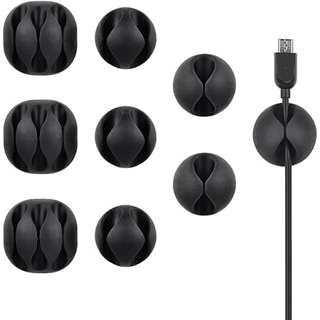 Organizer Cavi Con Adesivo TESA - Set 5 Pezzi Per Gestione Cavi TV, PC E Ufficio - Bianco - Foto 6