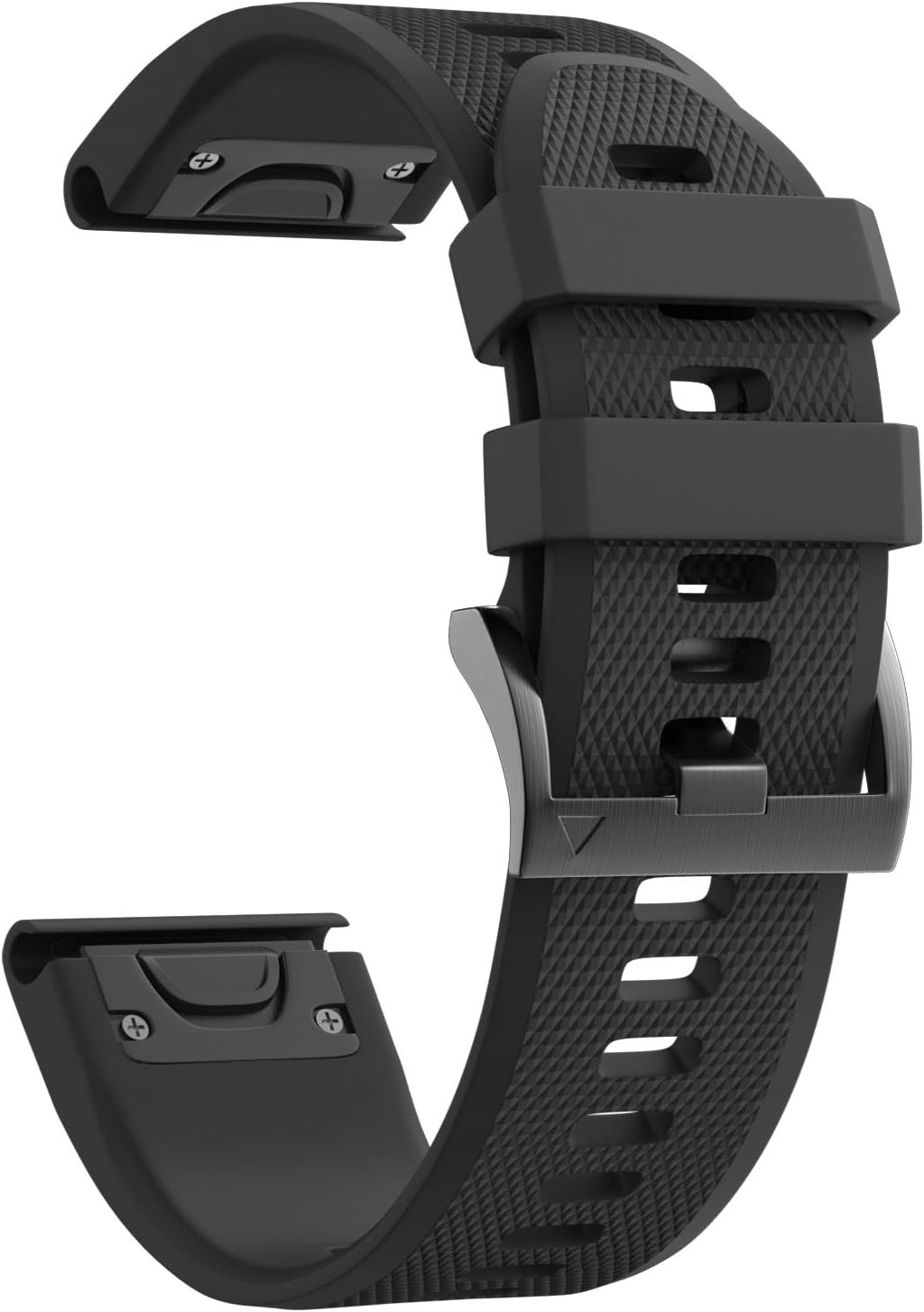 NotoCity Compatible Fenix 5X Band 26mm Width Soft Silicone Watch Strap for Fenix 8 51mm/Fenix 6X/Fenix 7X/Fenix 5X Plus/Fenix 6X Pro/Fenix 3/Fenix 3 HR/Tactix/Descent MK1/D2 Delta PX/D2 Charlie-Black