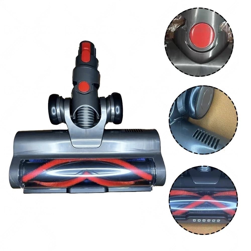 Compatible con aspiradora inalámbrica Laresar X11, Repuesto de Cabezal de Cepillo de Suelo LED motorizado, Cepillo de Rodillo antienredos