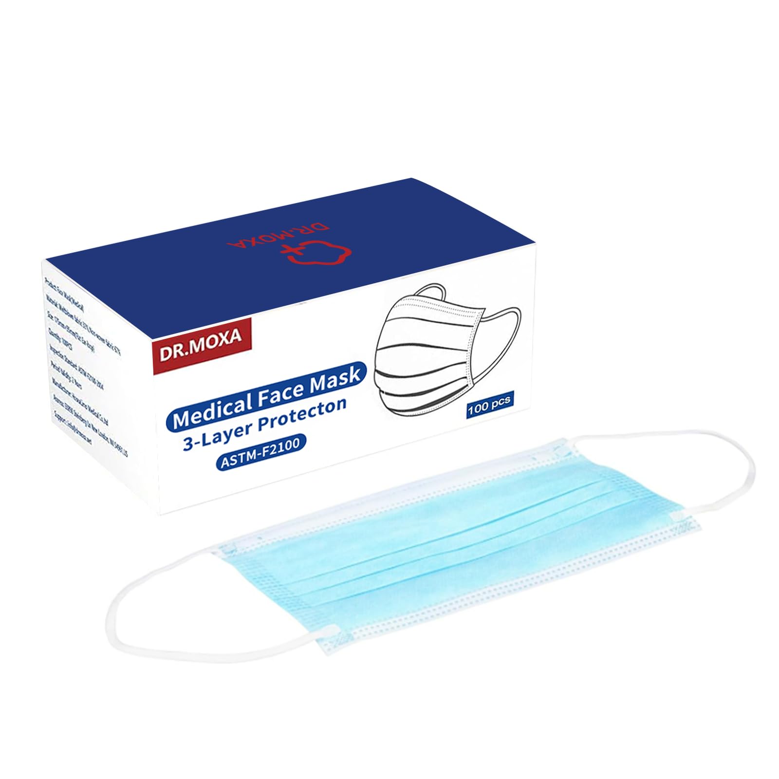 Amazon.com: DR.MOXA 1000 Pack Disposable Medical Face Masks (10
