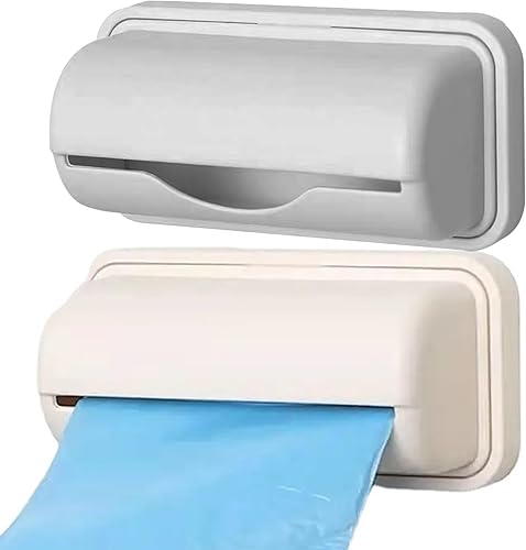 Miniatura 1 de NewGtuizi Soporte para bolsas de basura para bolsas de plástico, 2 piezas de soporte de bolsa de plástico montado en la pared, soporte para caja de