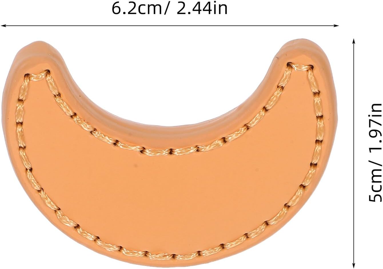 TIDTALEO 2pcs Moon Shaped Single Hole PU Brass Furniture Pull Handles