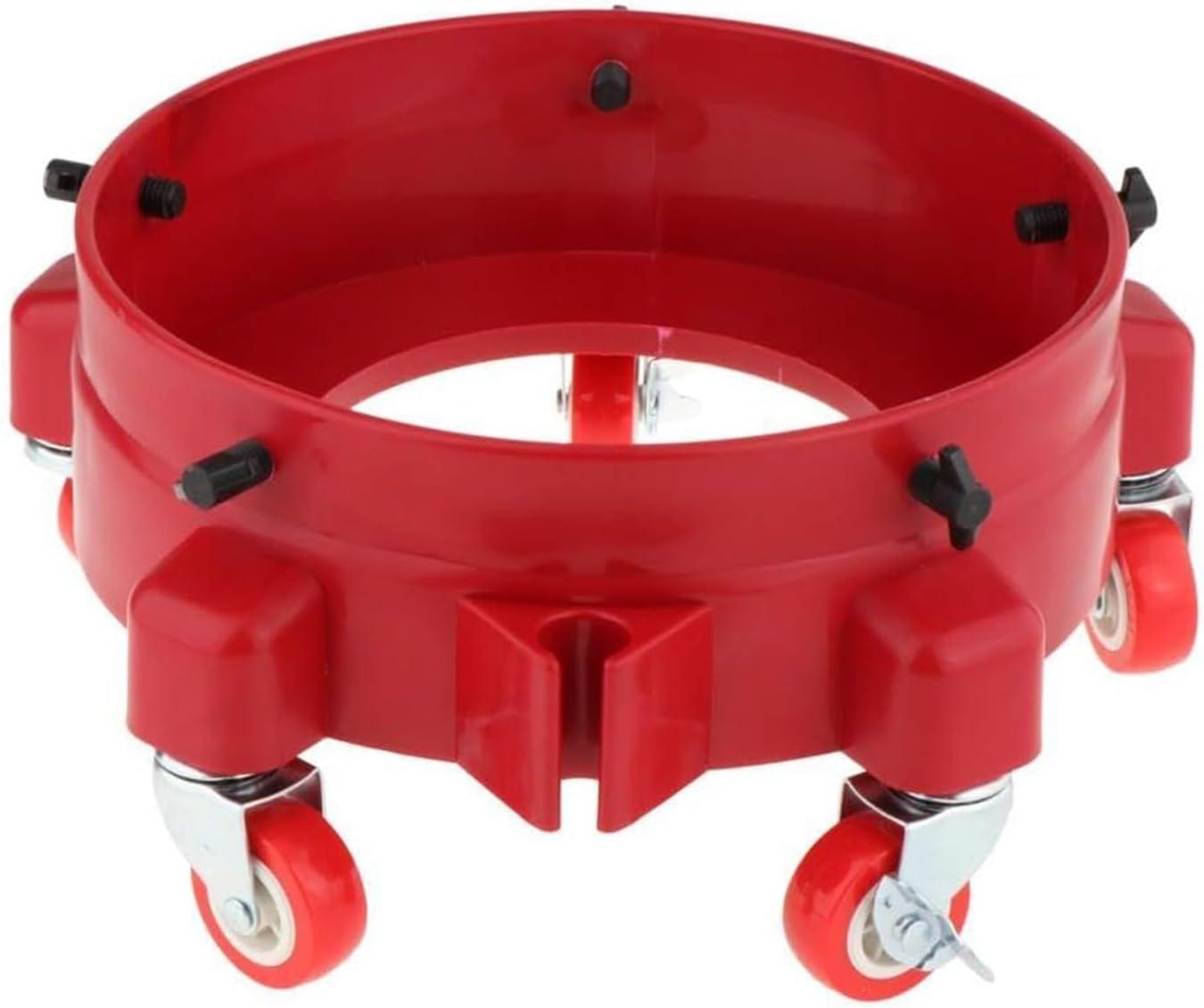 Professional 3.5-6 Gallon Bucket Dolly for Car Detailing - 5×360° Swivel Casters (2 Locking), 5 Locking Screws, 250lbs Heavy-Duty Pp Plastic Auto Detailing Tool(B)