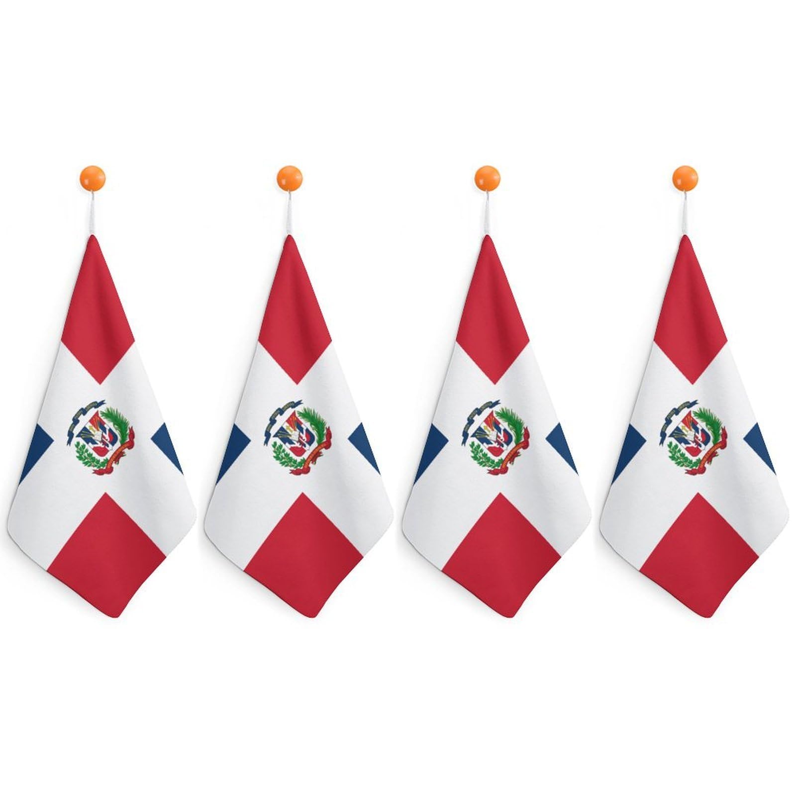 TXFBTRFSA Dominican Republic Flag Hand Towels with Hanging Loop Kitchen Towel Handkerchiefs Cleaning Cloths