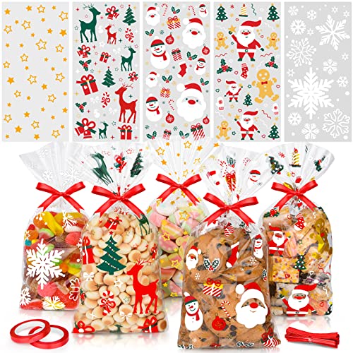 Elidepe Plätzchentüten, 100 Stück Kekstüten Weihnachten,...