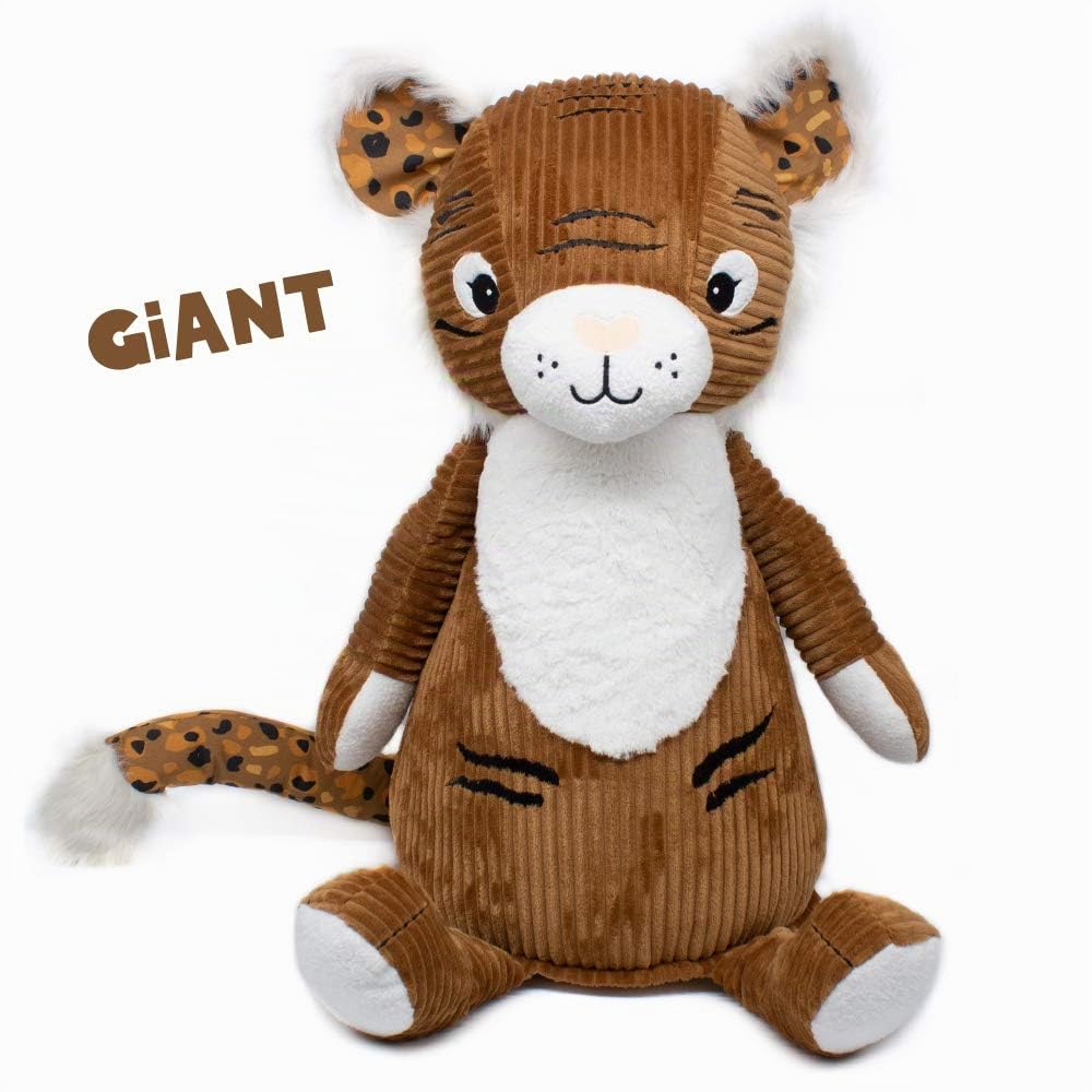 LES DÉGLINGOS Peluche Géante (Speculos Le Tigre) | Tissu Ultra Doux | Cadeaux Naissance | Peluche Déco Chambre | 60cm | Rembourrage Recyclé | Doudou Bébé Enfant