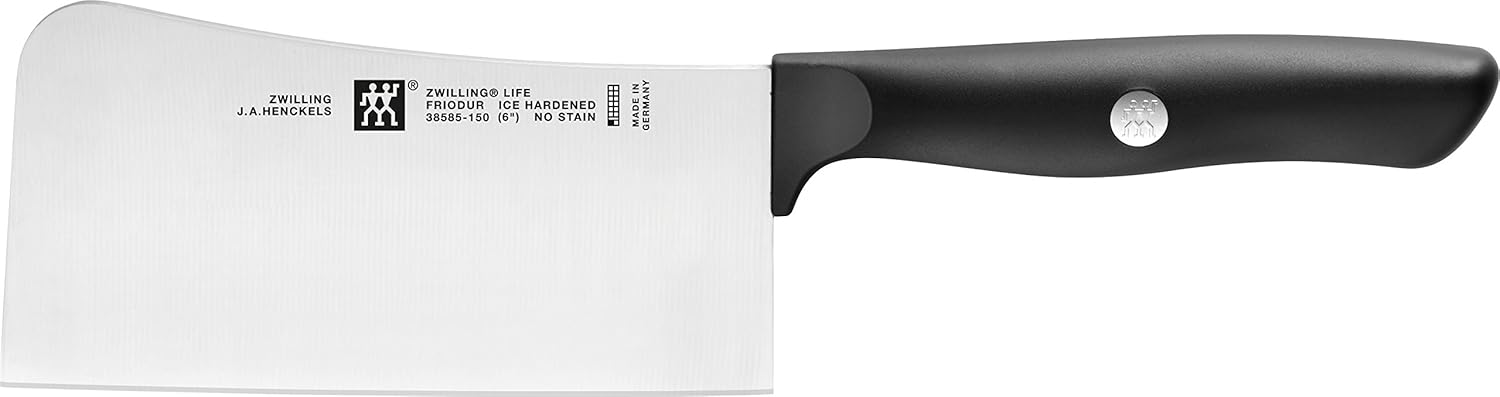 ZWILLING Life 6inch Meat Cleaver - Razor-Sharp Chopping Knife for Kitchen with Special Stainless Steel Blade and Plastic Handle, German Made 38585-151-0