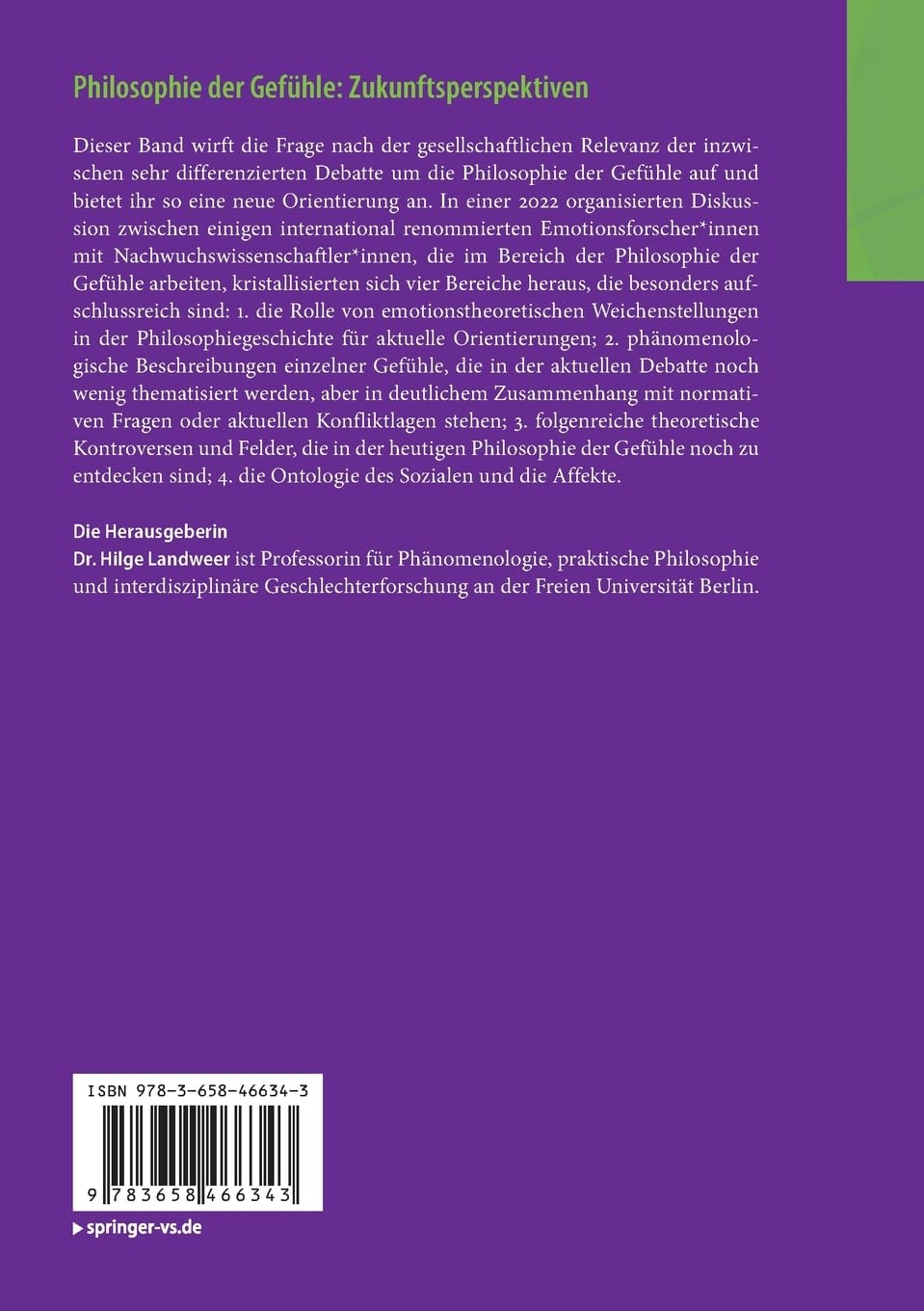 Philosophie der Gefühle: Zukunftsperspektiven (Vital Turn: Leib, Körper, Emotionen)