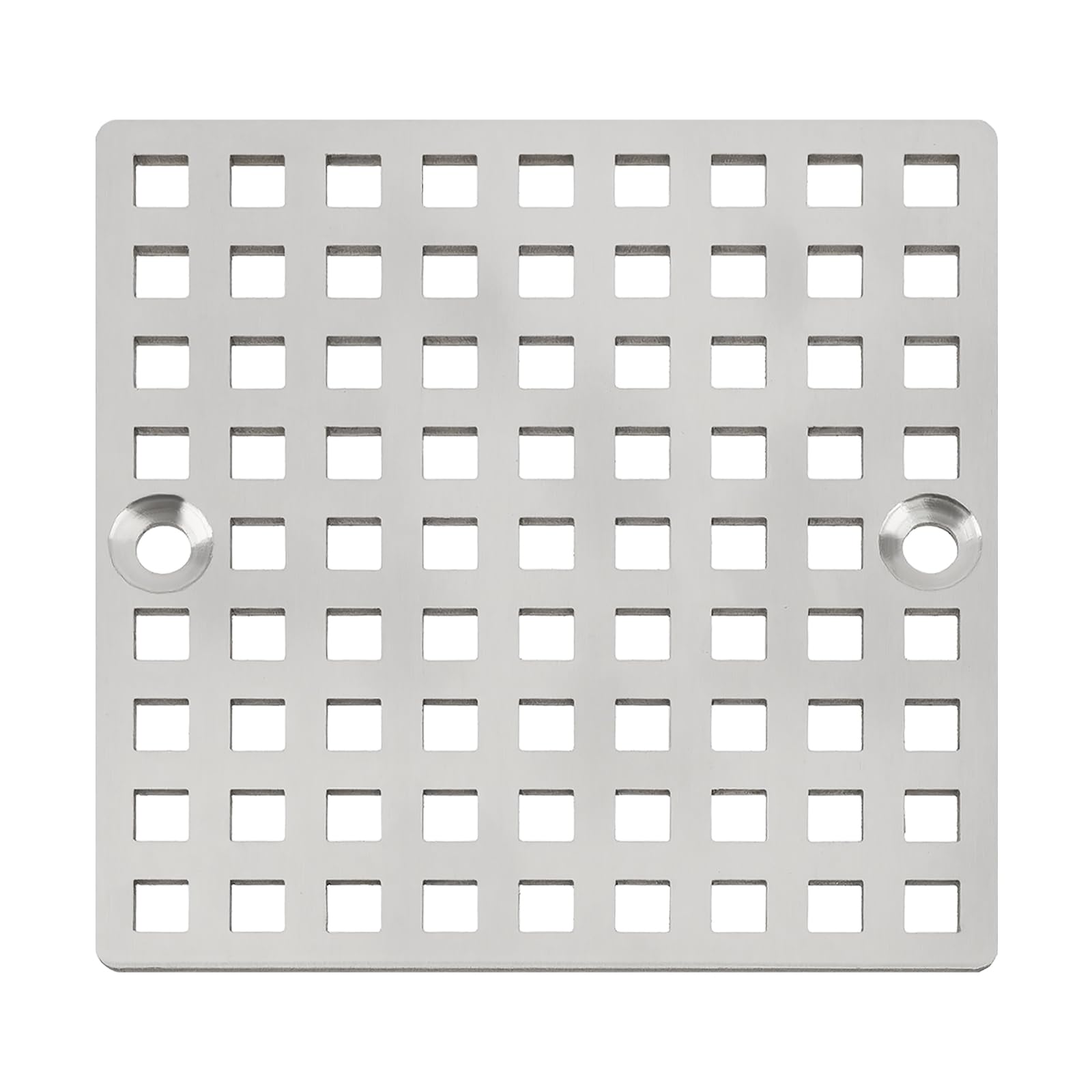 Duschablaufabdeckung 10,2 Cm Aus Edelstahl 304 – Quadratisch, 3 Mm Dick, Mit 86 Mm Lochabstand