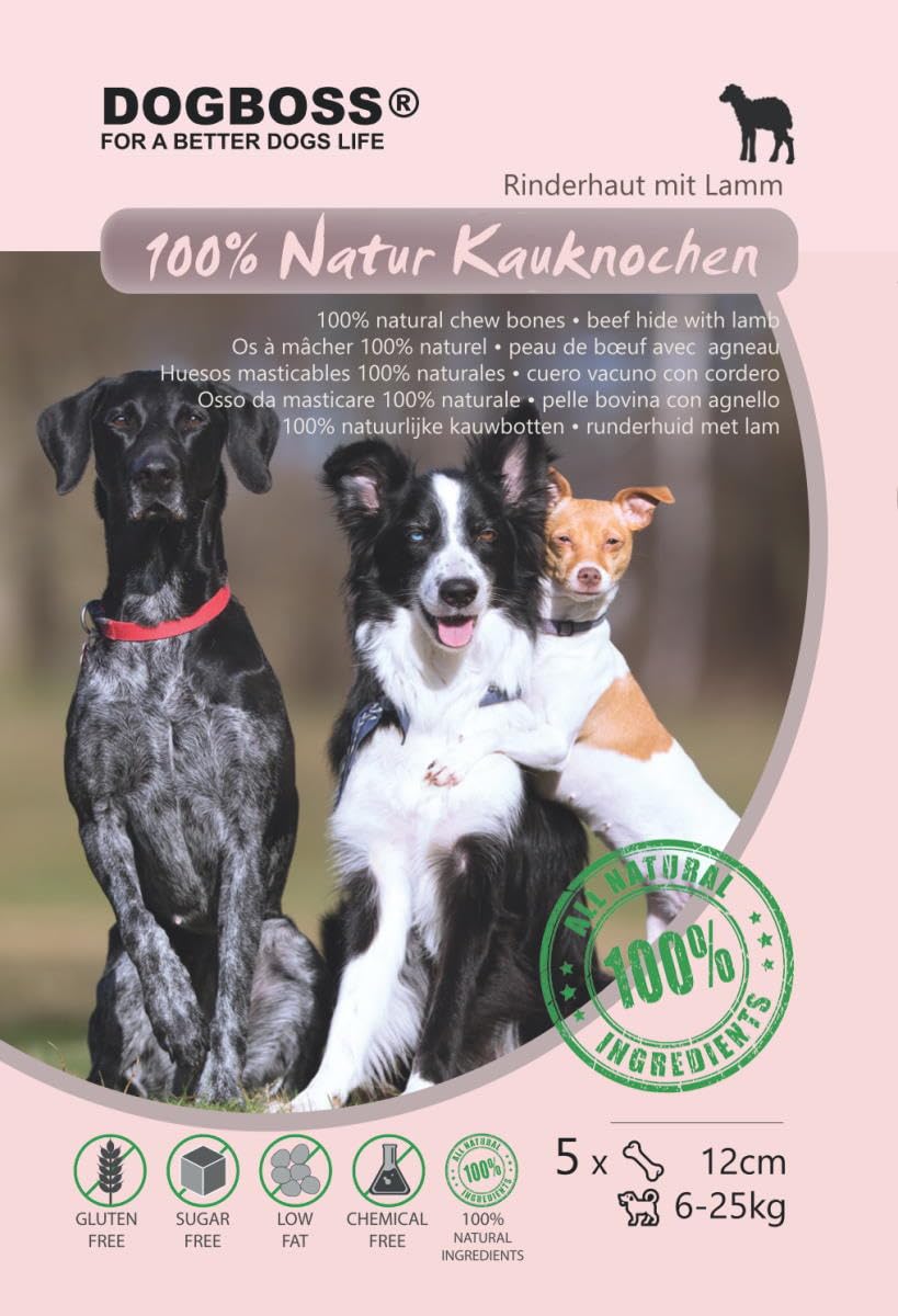DOGBOSS Ossa da masticare 100% naturali 12 cm agnello