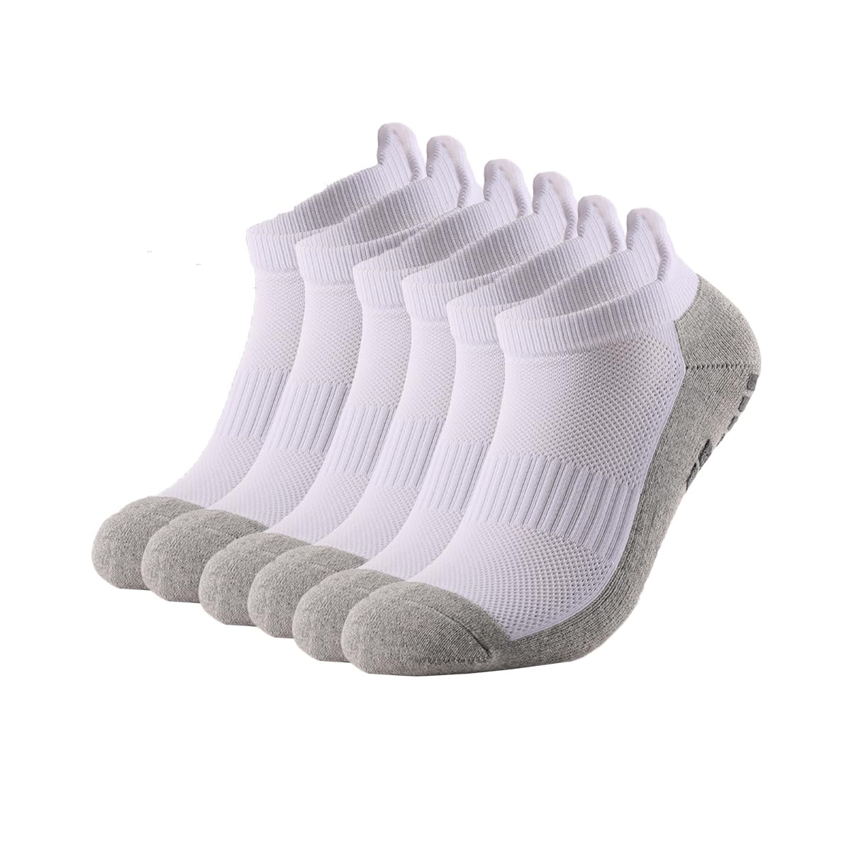 Calcetines de compresión de tobillo para hombres y mujeres, 2/4/6 pares, calcetines de compresión de corte bajo con soporte de tobillo, blanco, 6 pares, 6 Pares Blanco, 9-12
