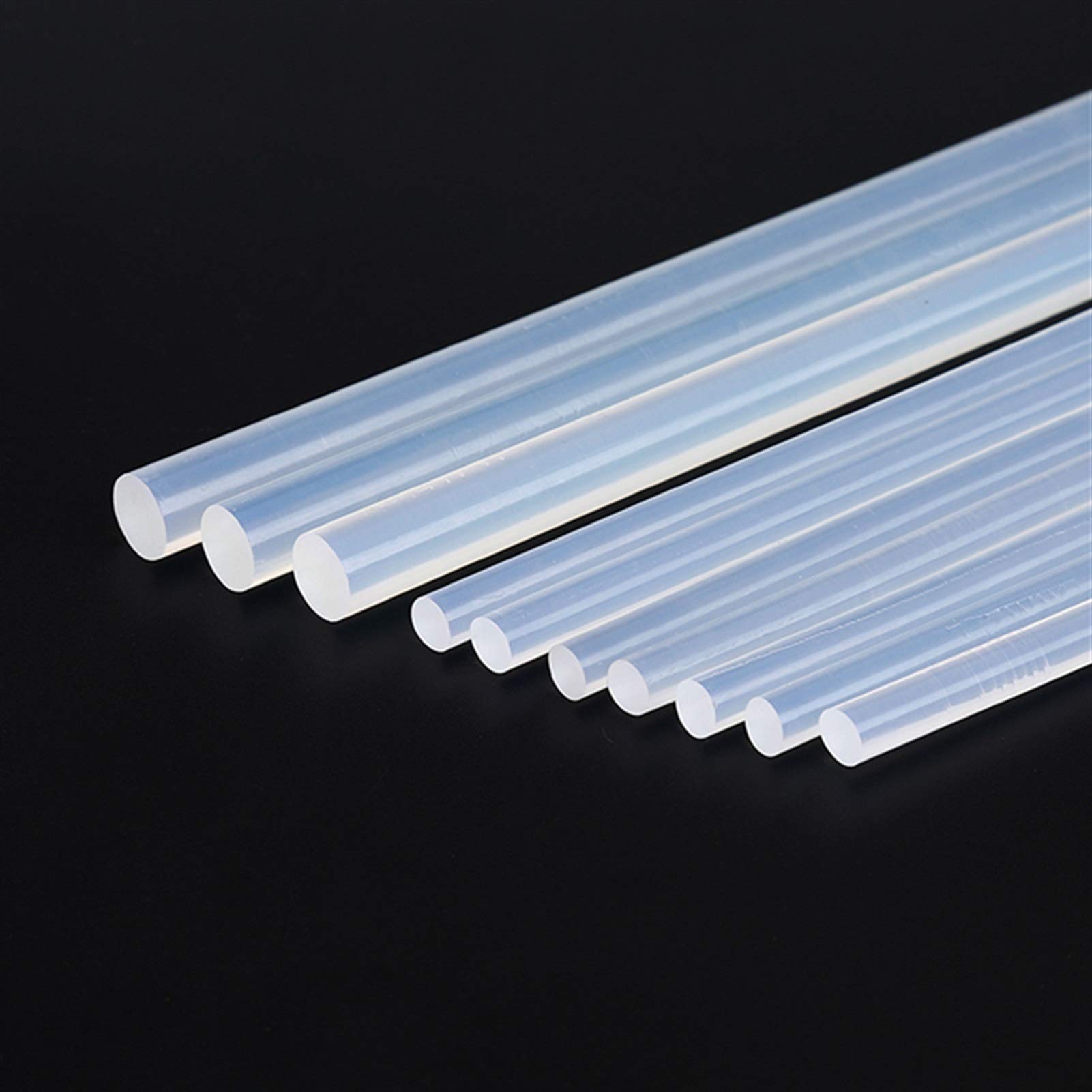 Lnanqing-Silicon Tube 50pcs 11mm Or 7mm Hot Melt Glue Stick Translucent Strong Viscosity Rods for Hot Melt Glue Gun, Flexible and Heat Resistant(11x150mm,20pcs)