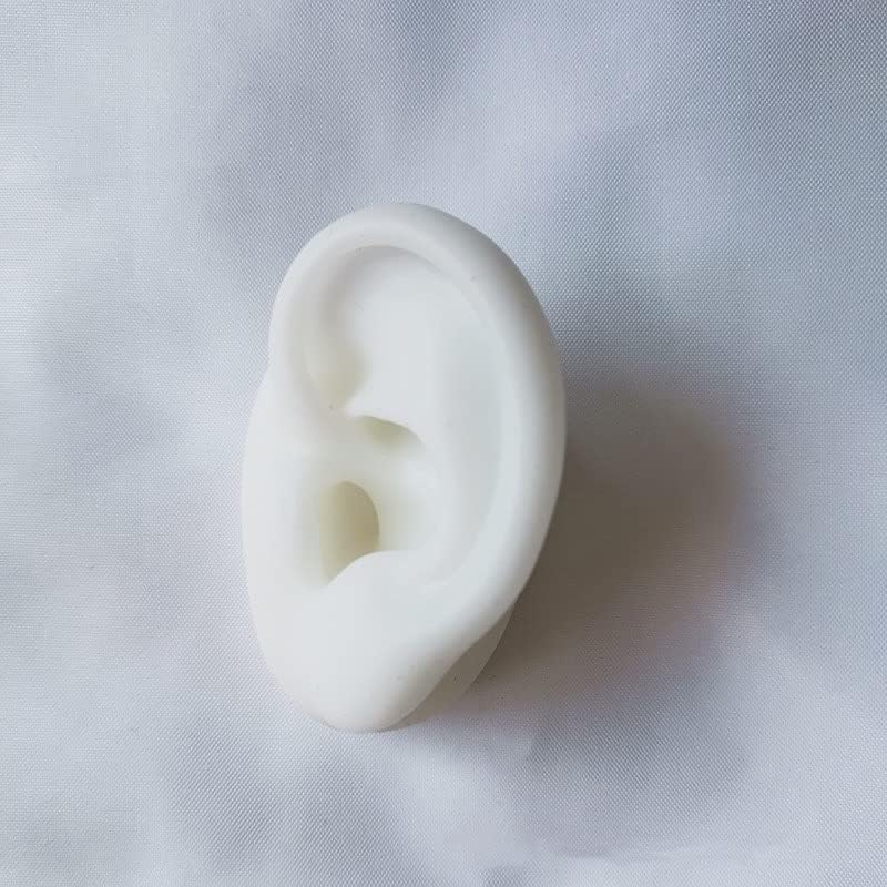 1PC Silicone Ear Model Professional Practice Piercing Tools Earring Ear Stud Display Tools Can Be Reused Body Model (Color : A)