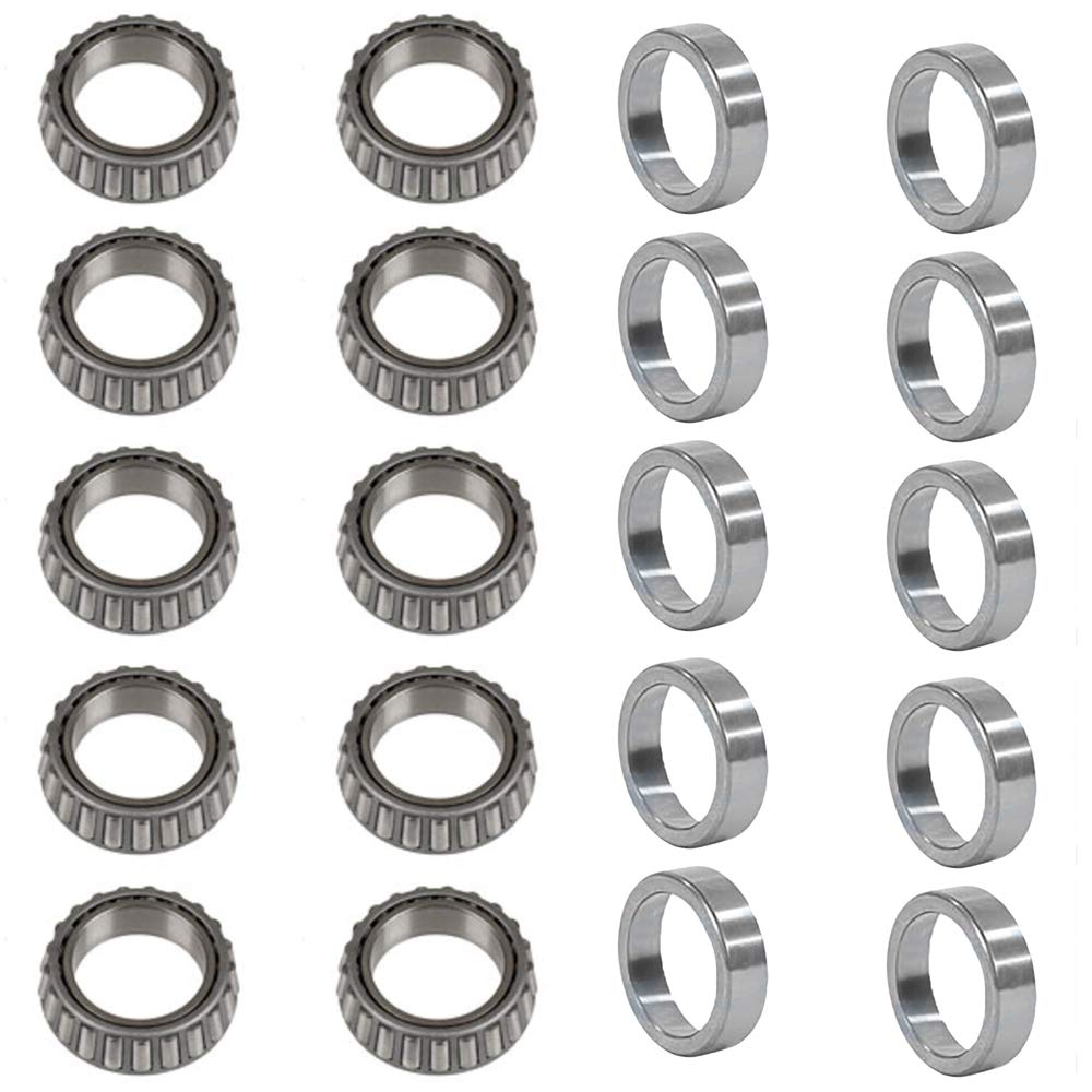 (Pack of 10) Trailer Hub Wheel Bearing Set LM11949 LM11910 0.75'' x 1.781''