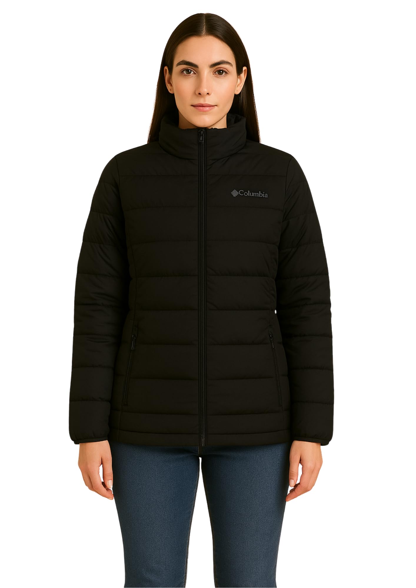 ritz era Women's Puffer Jacket, Navy Blue, Quilted Insulated Winter Coat with Zip Pockets (IN, Alpha, L, Regular, Black)-picture-27