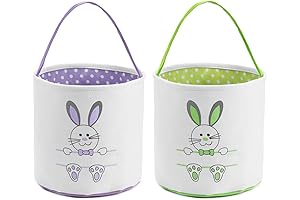Personalized Canvas Bunny Basket for Kids
