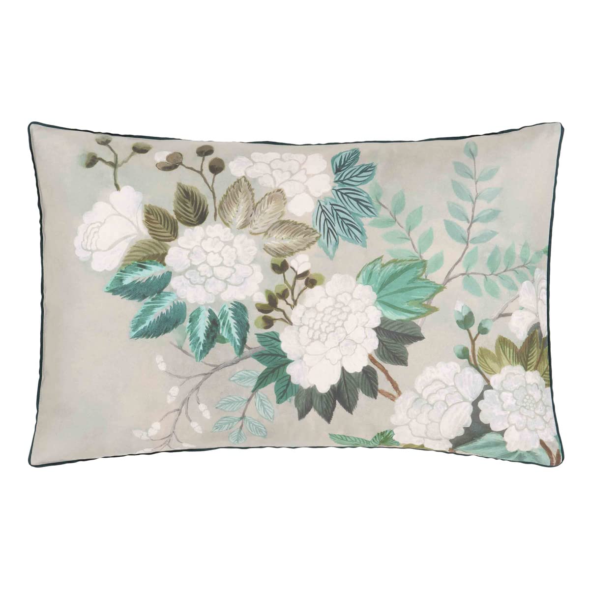 Taie d'oreiller satin de coton 50x75 cm doux pour cheveux Fleur Orientale