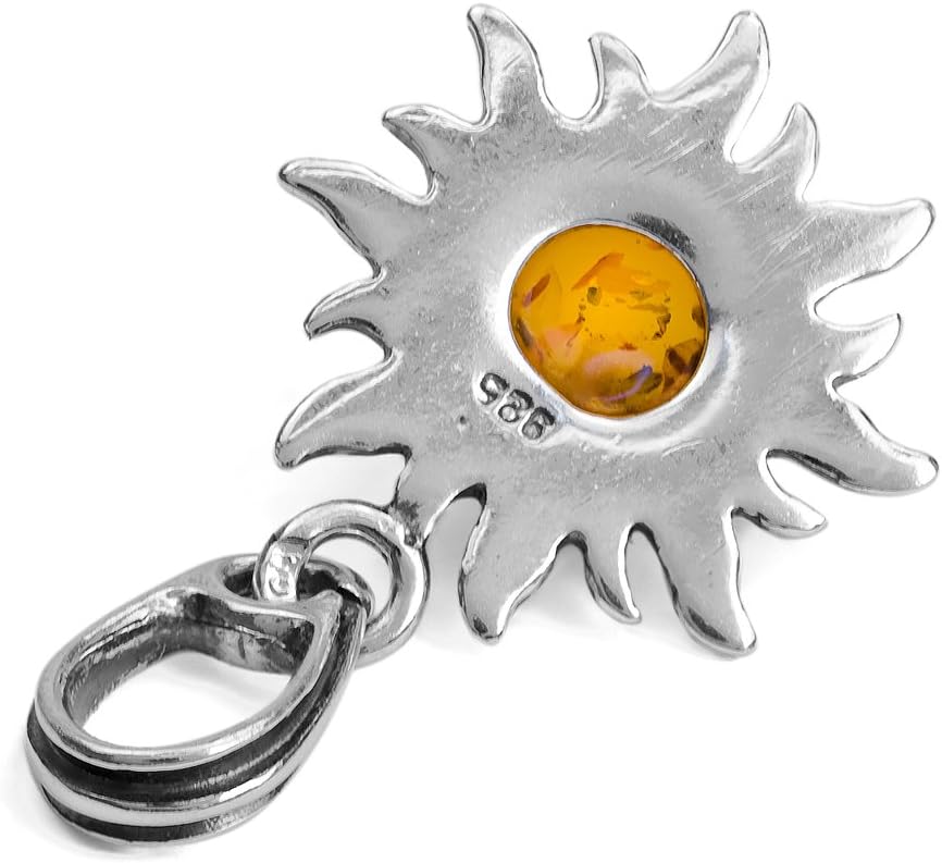 Ian and Valeri Co. Amber Sterling Silver Sun Tiny Pendant Necklace 18 Inches - Image 3