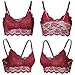 Produktbild ReooLy Frauen-reizvoller Büstenhalter oberste Feste Weste-Spitze Nahtlose atmungsaktiv Push Up Top Unterwäsche Wrapped BH Tube Top Bottom Anti-Verdunkelung Sling Vest(Rot/Large)
