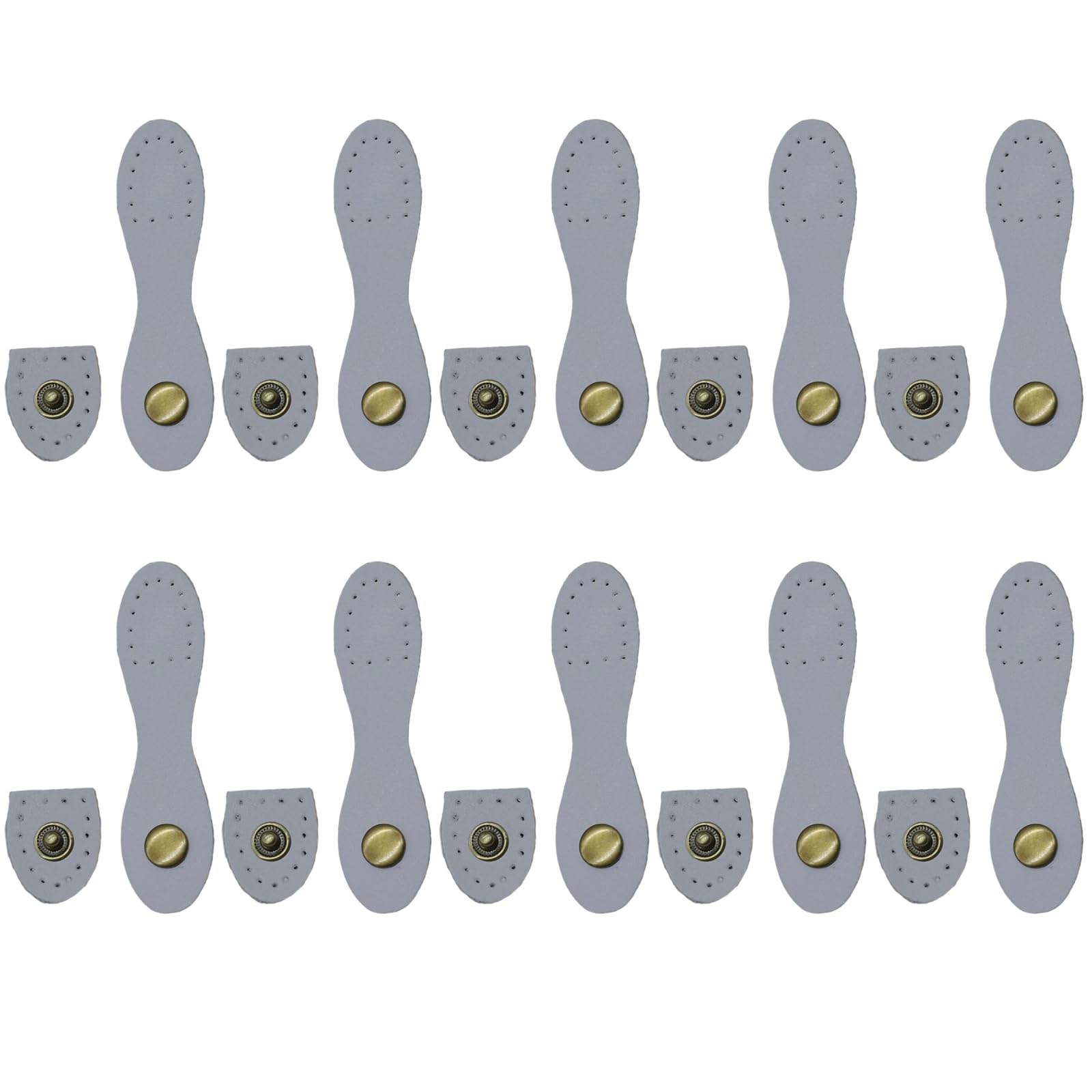 Nucelit 10 Pcs Leather Snapped Button Closure Sew on Leather Purse Closure Fasteners Snapped Buckles for Handbag Making