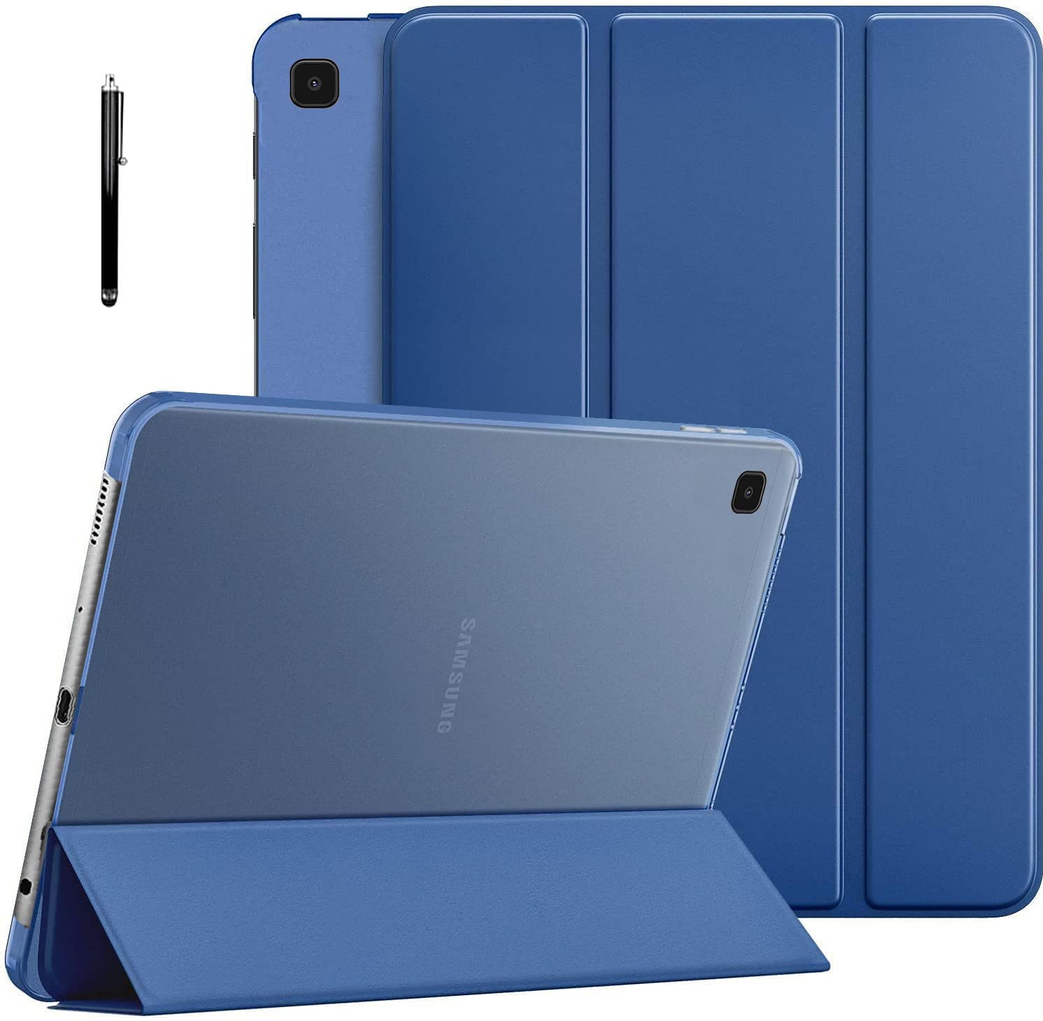 Robustrion Cover Samsung A7 Lite Tab Cover, Trifolf Flip Cover with Transparent Back for Samsung A7 Lite Tablet SM-T220/T225 8.7 inch - Navy (B0BCVJXSZ8) Amazon Price History, Amazon Price Tracker