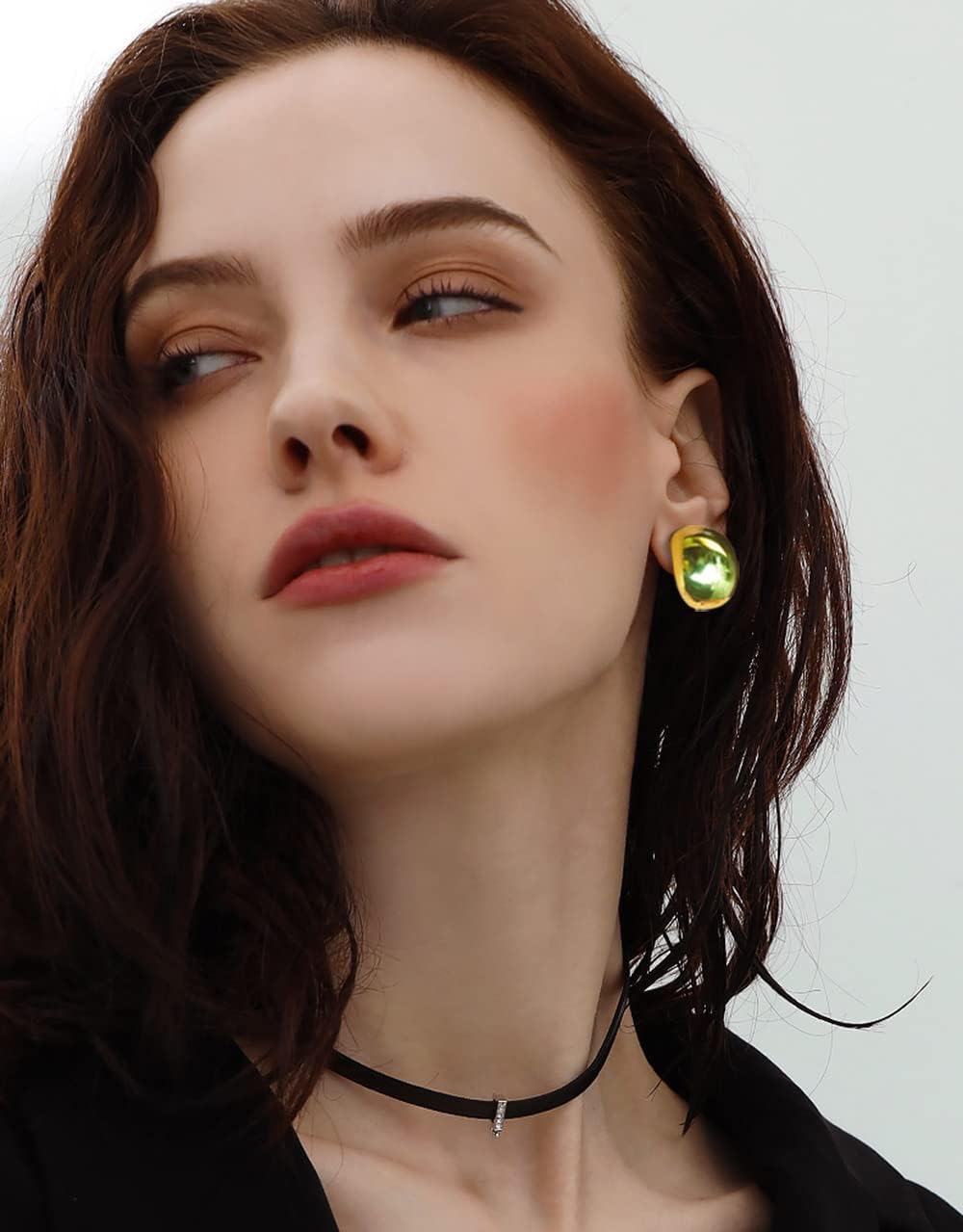 Chunky Hoop Earrings Thick Drop Earrings Teardrop Earrings Water drop Earrings Statement Earrings for Women - Image 2