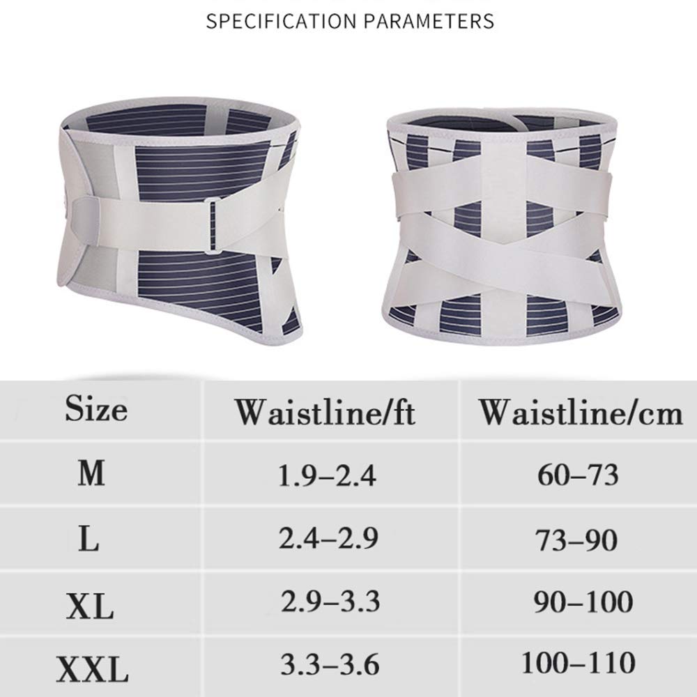 Faja Lumbar para Espalda, Lumbar para la Espalda, Soporte Lumbar para Aliviar el Dolor y Lesiones, Cinturon Lumbar Prevenir Daños, Faja Lumbar para la Espalda para Hombres,M