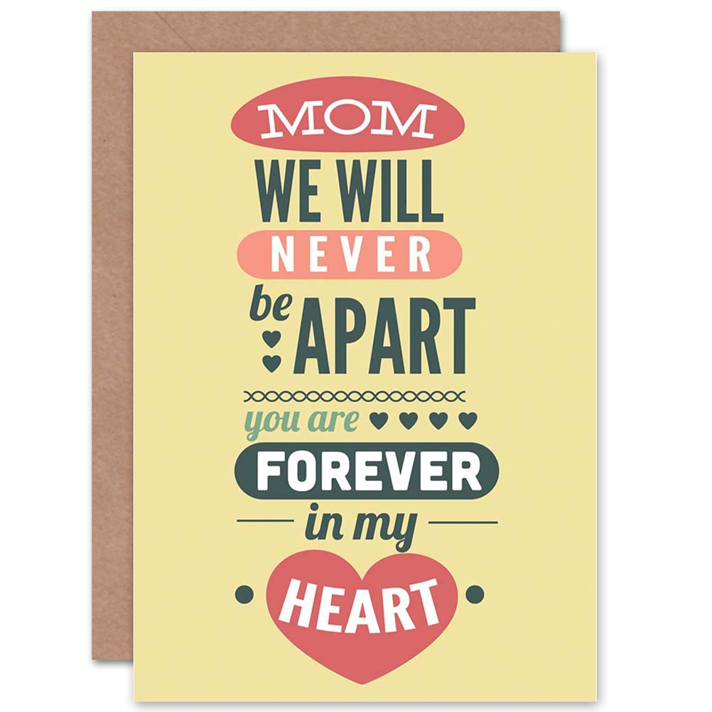 Wee Blue Coo BEST MUM MOTHERS DAY FOREVER HEART MOM ART GREETINGS GREETING CARD GIFT