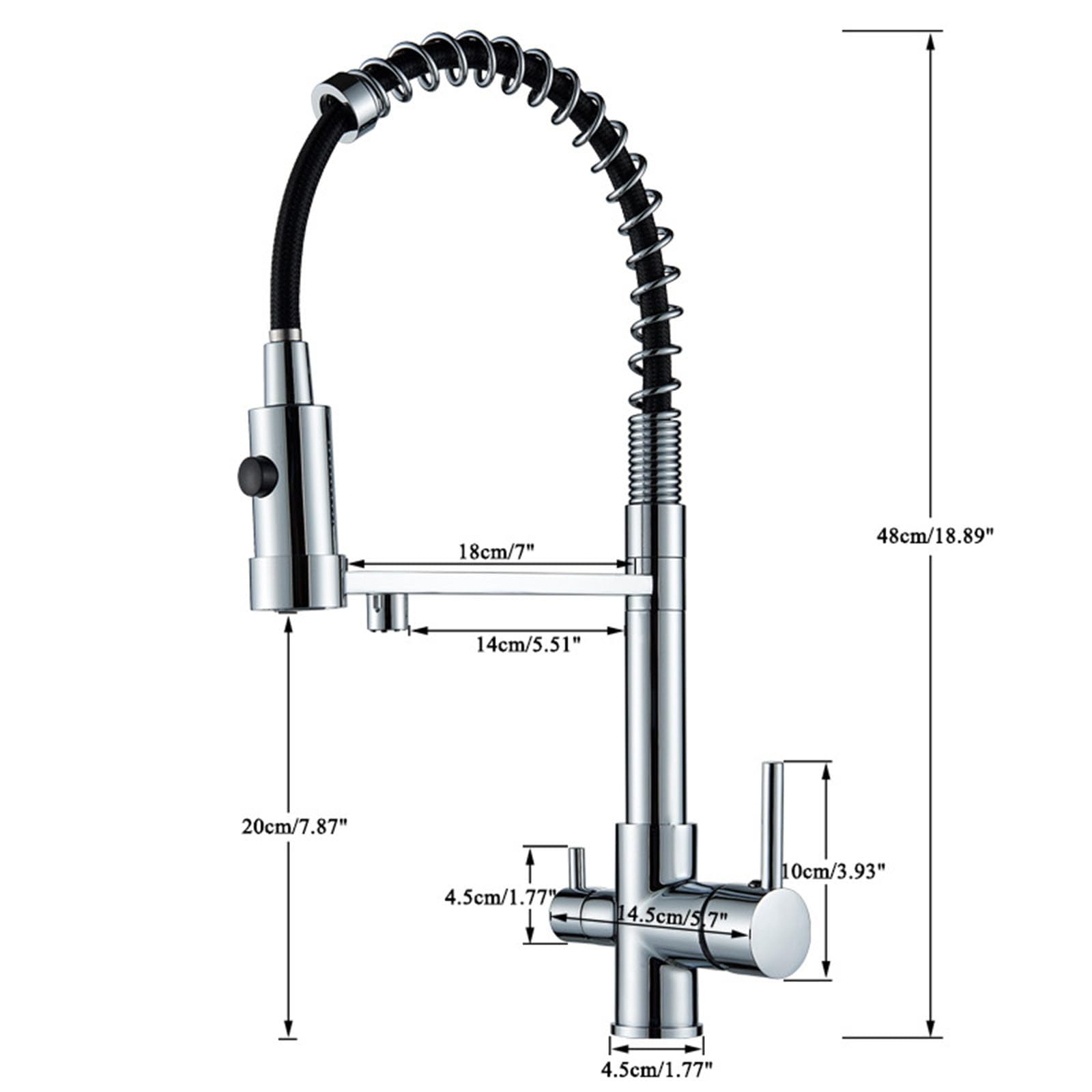 360° Küchenspüle, Mischbatterie, gebürstete Oberfläche, 7,6 cm, Filtrations-Wasserhahn, einfaches Mischen, Küchenarmatur für Zuhause, überlegener Wasserfilter und modernes Design.