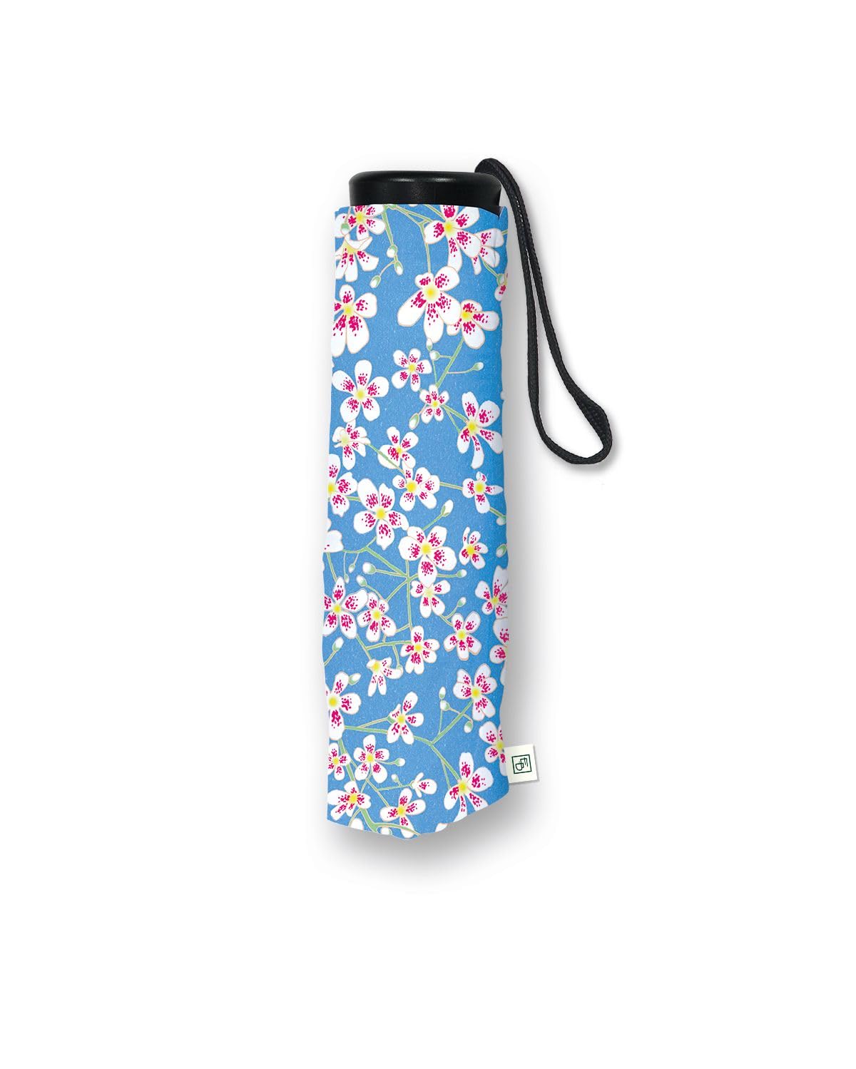 Museums & Galleries Umbrella & Matching Sleeve with Zip - Emily Burningham 'Saxifrage' Floral Design - Lightweight & Reinforced