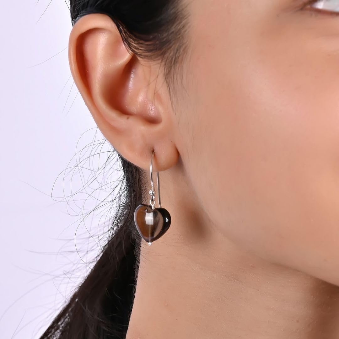 Gempires Natural Heart Crystals Earring, Heart Gemstone, Energy Healing Crystals, Birthday, Gift for Her, Gemstone Jewelry - Image 4