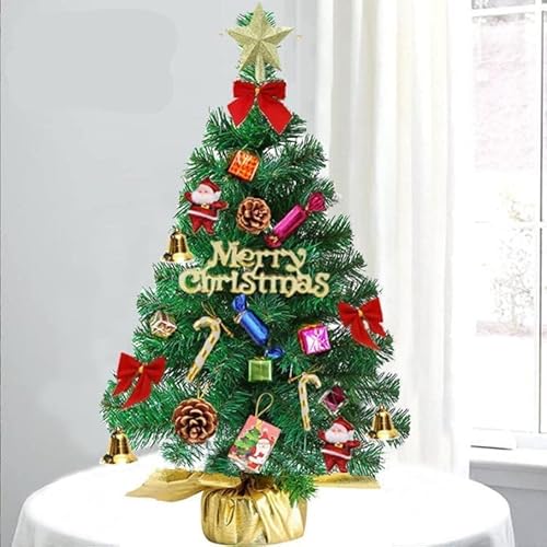 Albero Di Natale Da Tavolo, 60 Cm Mini Alberi Di Natale A Led, Albero Di Natale Artificiale, Albero Natale Piccolo Con Luci, Mini Arberi Di Natale Artificiali Decorazione Tavolo - 7
