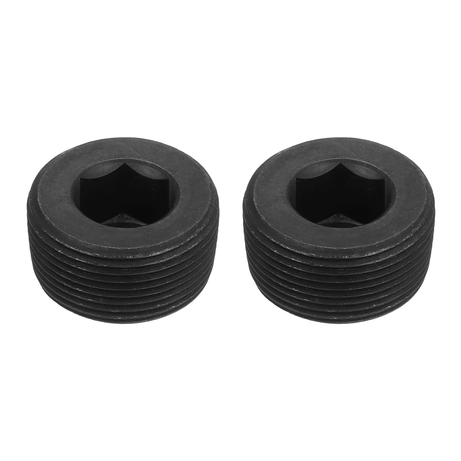 Bouchon de tuyau fuite résolue mâle NPT 3,8 cm acier au carbone uxcell pour sceller