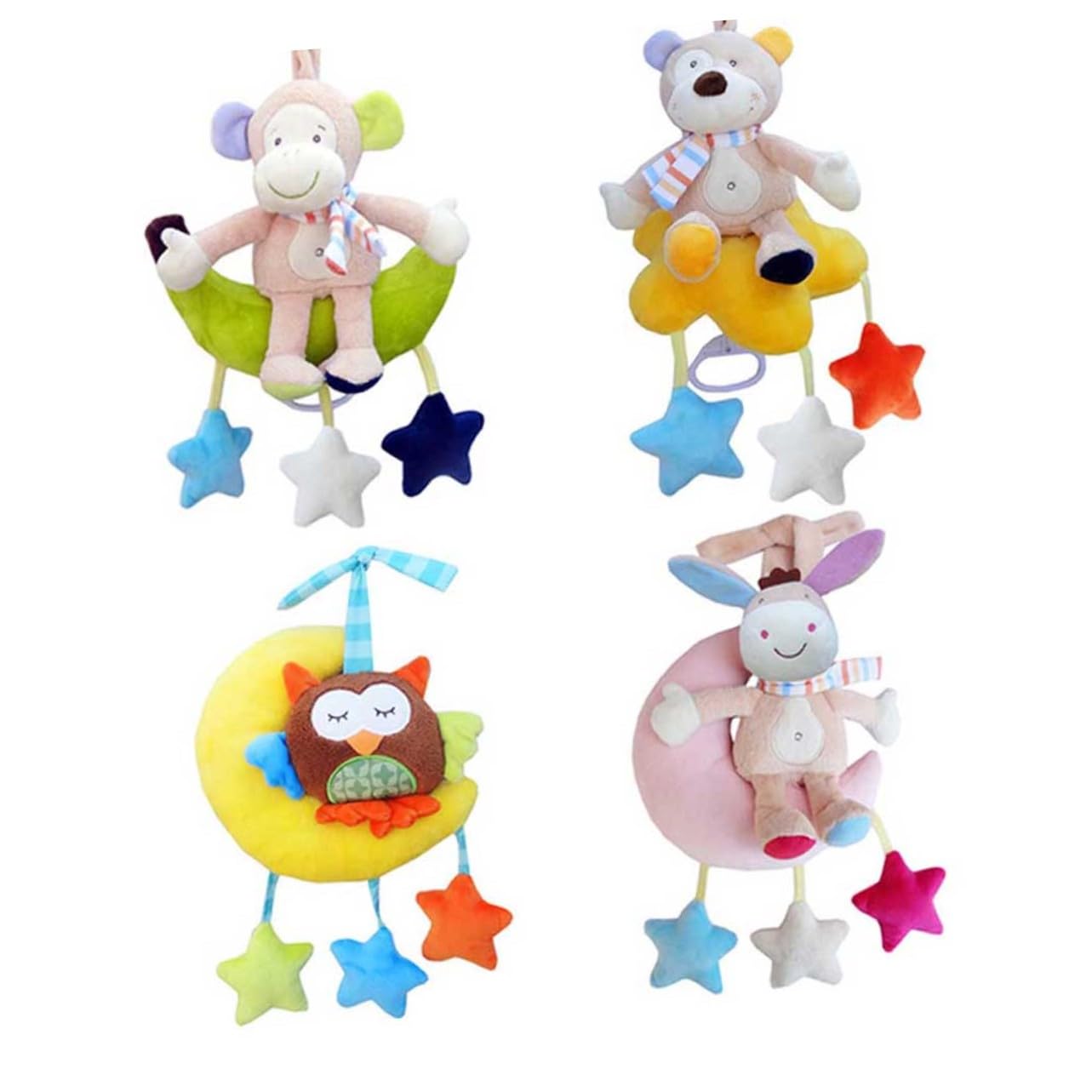 ibasenice 3 Pièces Poussette Jouet Pompons De Porcistas Jouets pour Bébés De Berceau pour Bébé Suspendu pour Poussette De Poussette pour Cloche De Lit Musique De