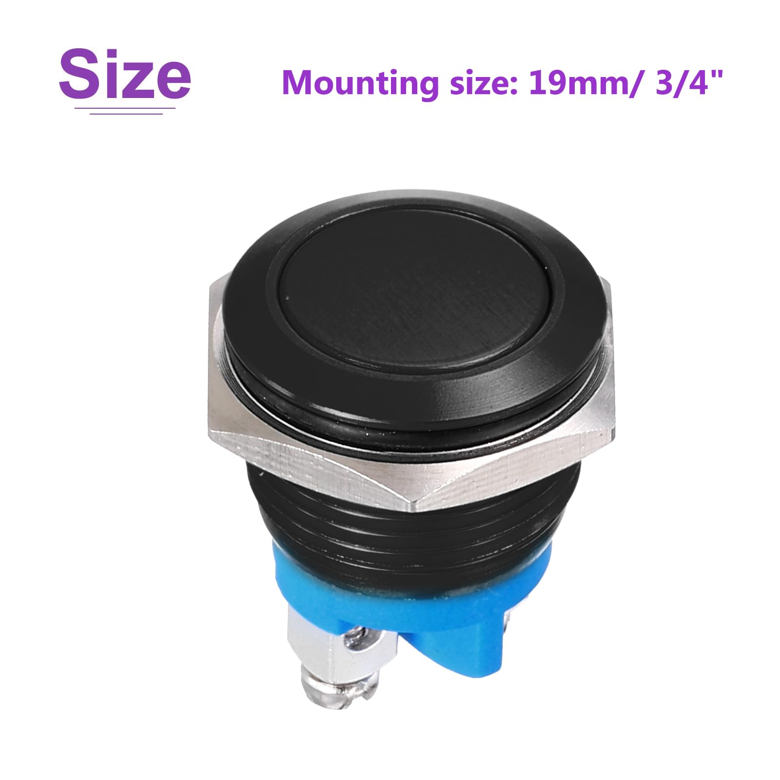 DMiotech 1 Pcs 19mm / 3/4" Push Button Switch - Image 4