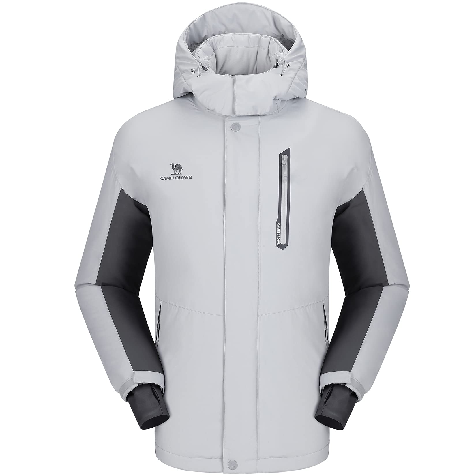 Camel Crown Mens Mountain Snow Waterproof Ski Jacket Detachable