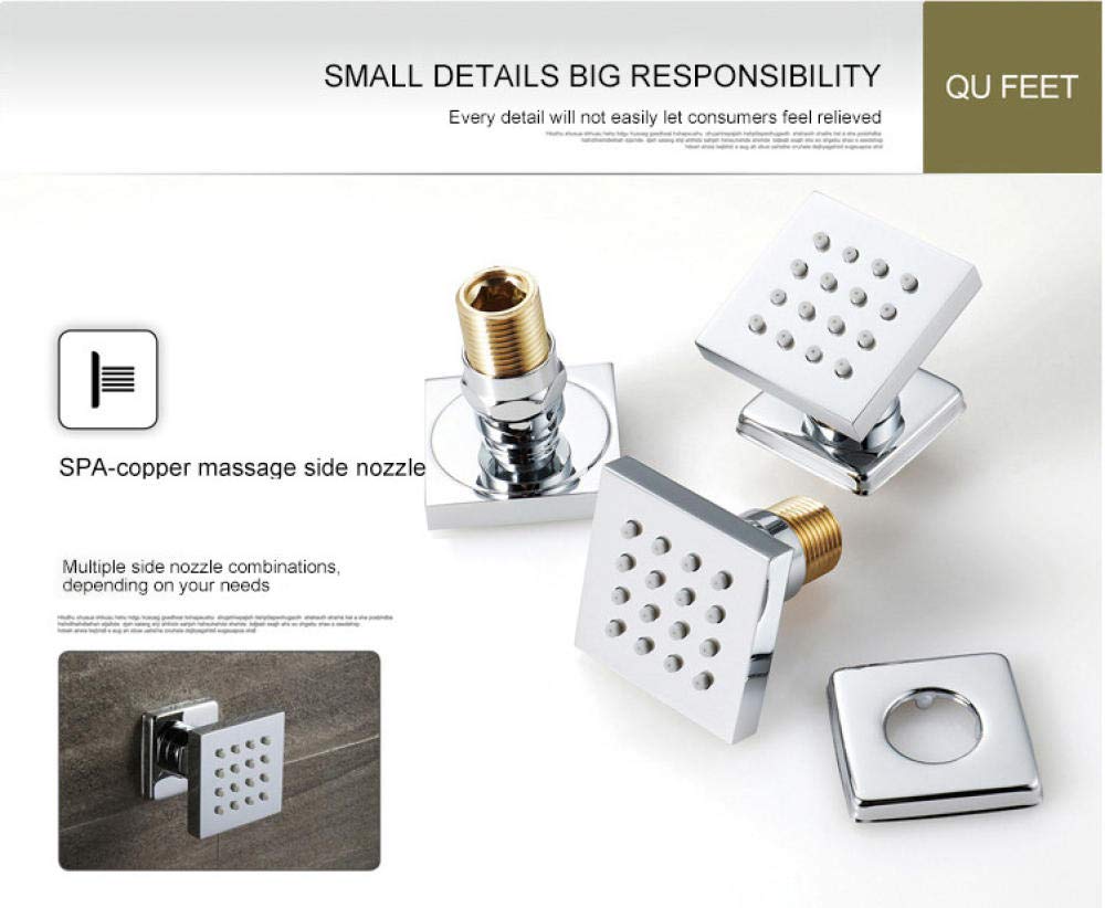 Regendusche Armaturen Thermostatische Steuerung Duschventil Messing Bad Dusche Wasserhahn Badezimmer Regen Dusche Set