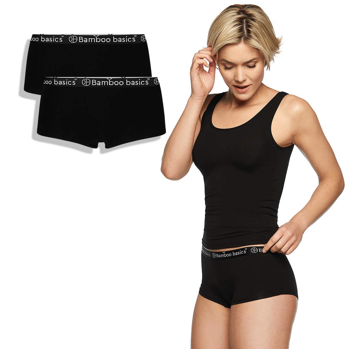 Bamboo Basics Damen Hipster mit weichem Bund Iris - 2er-Pack