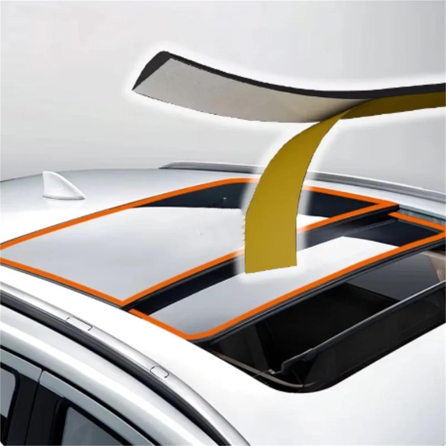 Car Roof Rubber Seal Strip Car Window Rubber Weatherstrip Seal Trim Cover Seal Strip Noise Insulation for Car Accessori Sealants(5m x 15mm x 3mm)