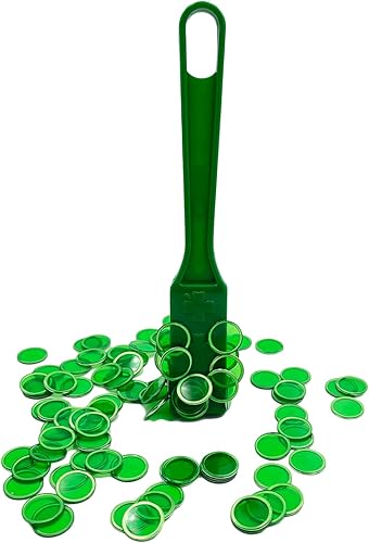Miniatura 1 de JUNWRROW Varita magnética de bingo y chips de plástico con anillos de metal, 100 piezas mejoradas para juegos de grupo grande, contenedores
