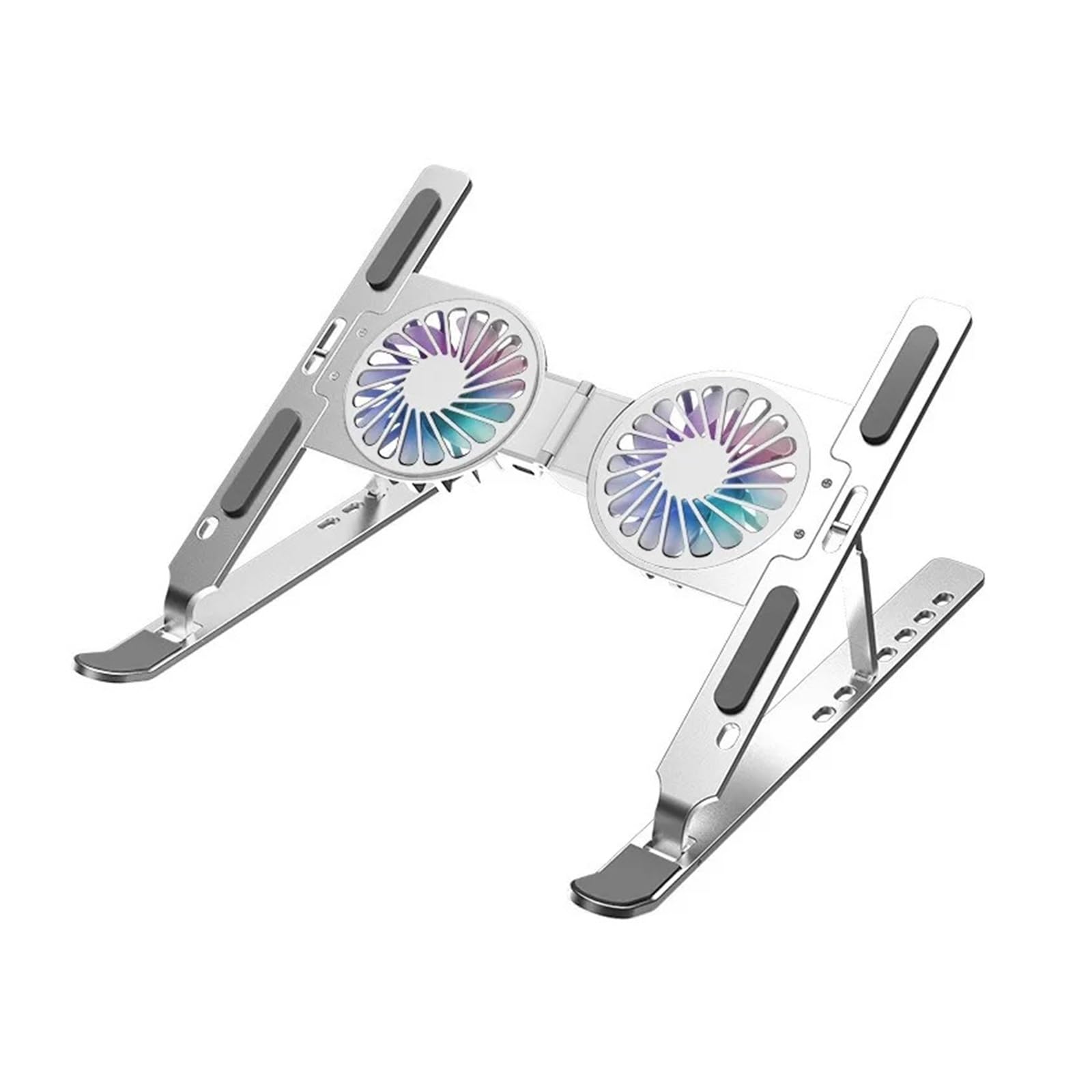 Supporto for Laptop in Lega di Alluminio E Metallo, Dissipazione del Calore, Tre Livelli, Colorato Pieghevole E Regolabile, Portatile(175mm/65mm/235mm)