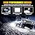 12 Pods White Rock Lights?Aluminum Housing, Waterproof IP68,6500K Pure White Super Bright Underglow, Rock Lights for Trucks, UTV, ATV, SUV, Boats,Each Rock Light Comes with a 15-Foot Extension Cord
