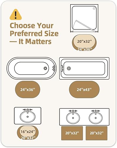 Miniatura 2 de Color&Geometry Alfombra de baño pequeña color beige de 19 x 31 pulgadas, antideslizante, absorbente, suave, lavable, tapete de baño grueso, tapete