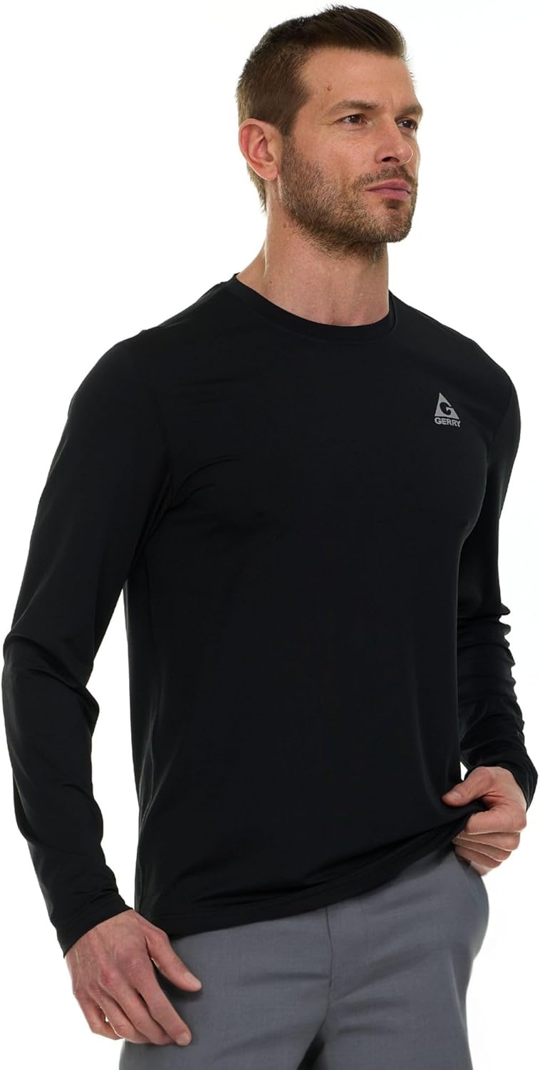 Gerry Rash Guard for Men, Long Sleeve Mens Swim Shirt, Fishing Hiking UPF+ 50 UV Protection