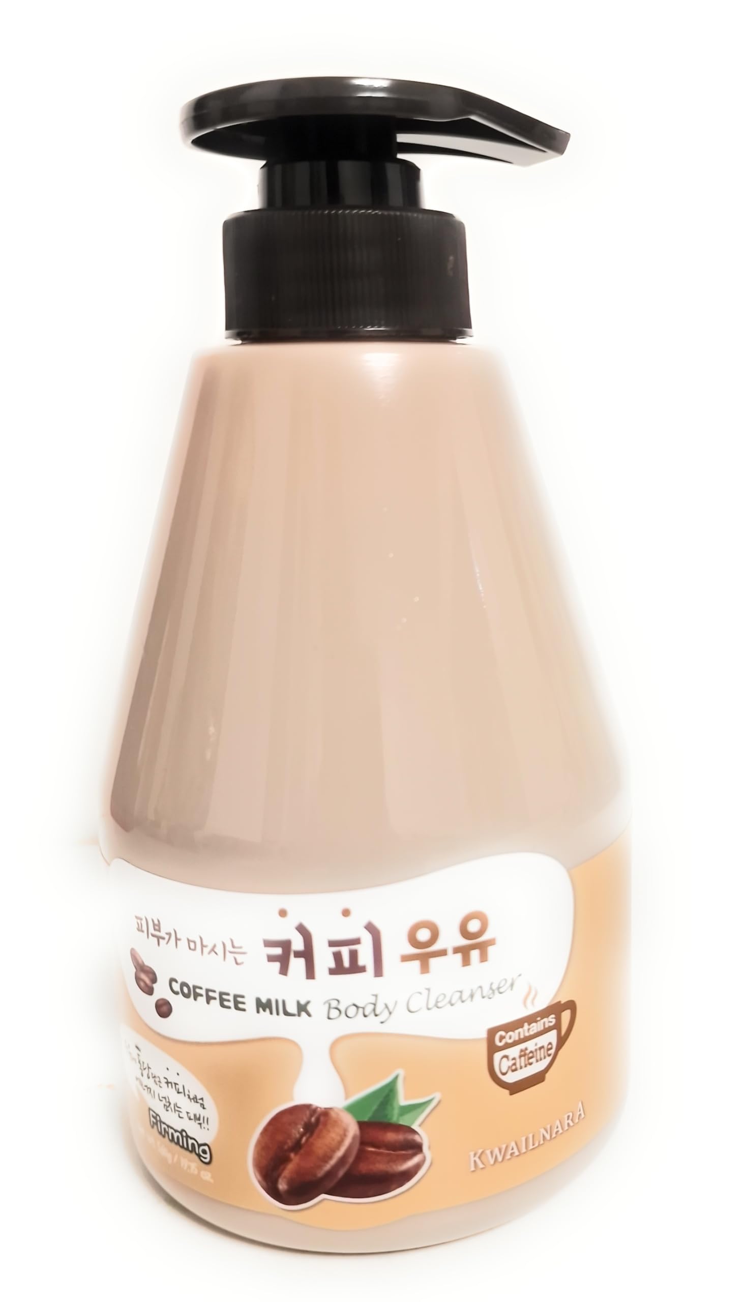 KWAILNARA Coffee Milk Firming Body Cleanser 560g, Moisturising & Nourishing Body Wash with Caffeine & Milk Protein