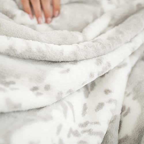 Vista 5 de Minky Designs Arctic Lynx Minky Blanket – Manta ultrasuave de piel sintética para sofá, cama y hogar – Esponjosa, cálida y lujosa – Colección Posh