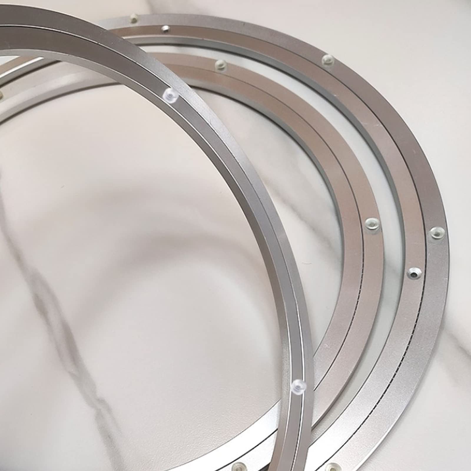 Roulement de Plaque Tournante En Alliage D'aluminium,Roulement de Table Lisse Ronde,360° Rotatif Plateaux Pivotante Lisse à Plateau Tournant,pour Table De Salle à Manger (500mm(20in))